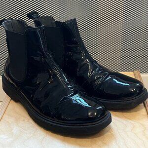 Naturino Black Patent Leather Chelsea Boots EU Size 36